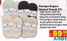 KARTOPU ANGORA NATURAL YUMAK 2'Lİ fiyat ve kampanya bilgisi